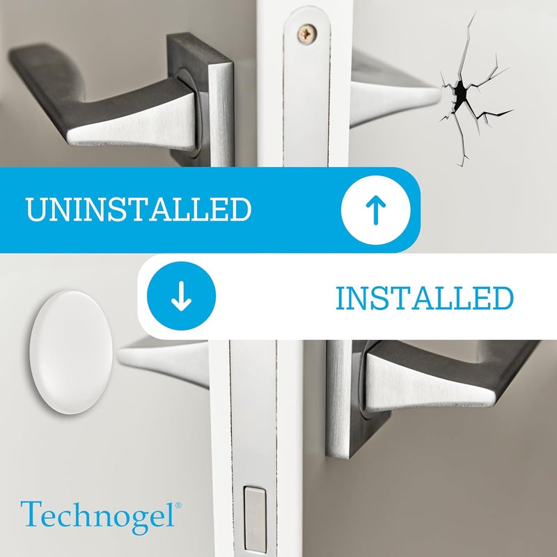 Technogel Protector, Transparent Peel-and-Stick Surface Protectors, High- Durable, Shock Absorbing, Reusable, Noise Damping, Door Bumpers (Medium) - Image 3